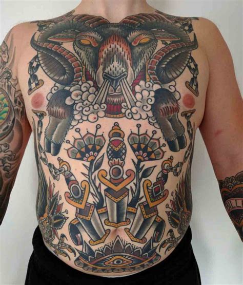 Ram And Neo Traditional Tattoos Full Torso Best Tattoo Ideas Gallery