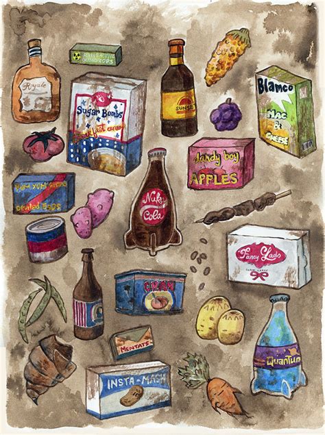 Foods Of Fallout Print Original Watercolor Illustration 8x10 Etsy