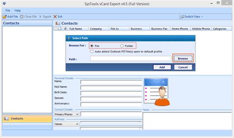 Product Guide Vcard Export