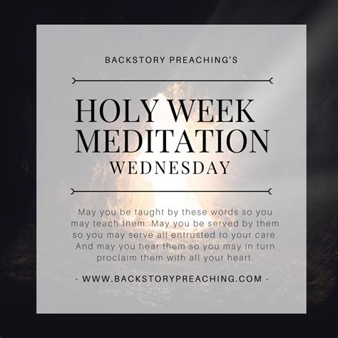 A Preachers Meditation For Wednesday Of Holy Week — Backstory Preaching