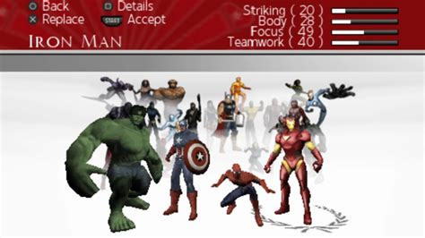 Marvel Ultimate Alliance 2 All Characters Psp Youtube