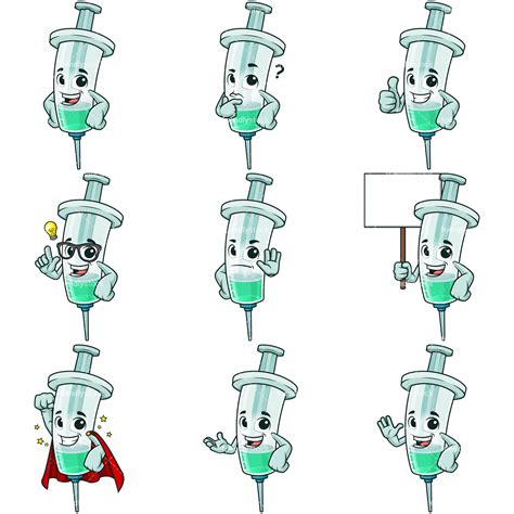 The moderna vaccine, known as spikevax, was the second to be authorized by the f.d.a., coming a week after comirnaty, the vaccine made by pfizer and biontech. Vaccine Cartoon Character Clipart Vector Collection ...
