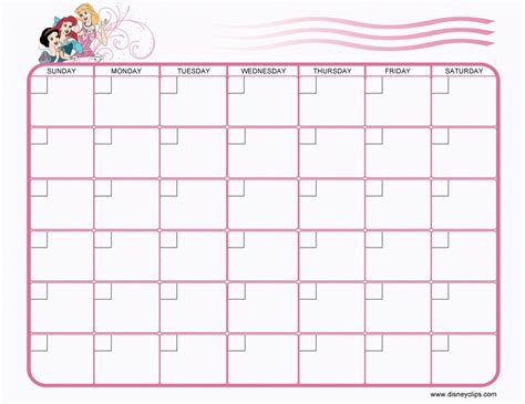 Template Countdown Calendar Disney Calendar Template Printable