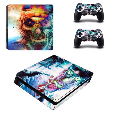 Custom Design Skull Ps4 Slim Skin Sticker For Sony Playstation 4