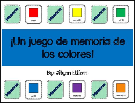 Spanish Memory Game on Colors | Memory games, Games, Memory games for kids