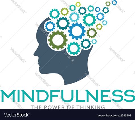 Mindfulness Brain Imagination Logo Royalty Free Vector Image
