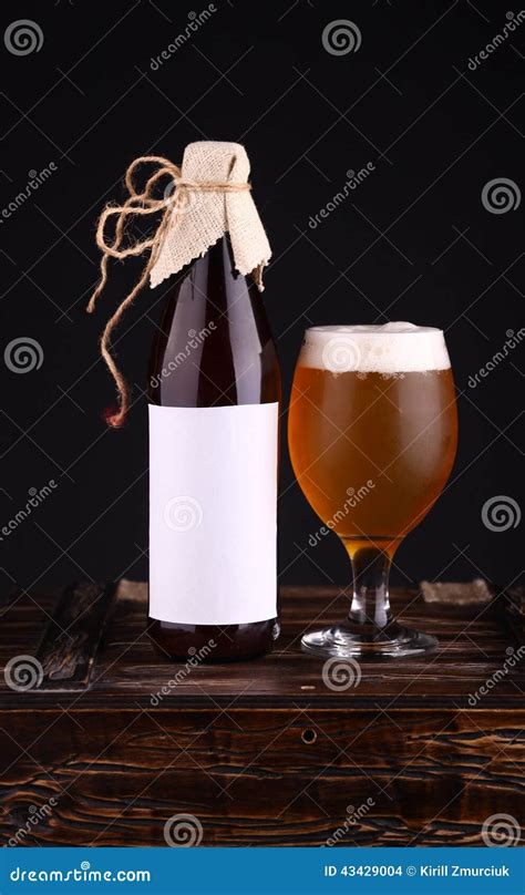 Bottle Of Craft Beer Stock Photo Image Of Drink White 43429004
