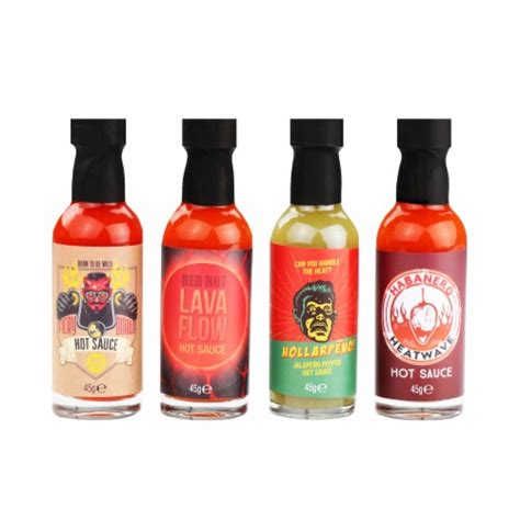 Thoughtfully Gourmet Hot Stuff Hot Sauce Collection T Set 4 Pack