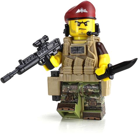 Modern British Paratrooper With Camo Custom Lego Military Minifigure