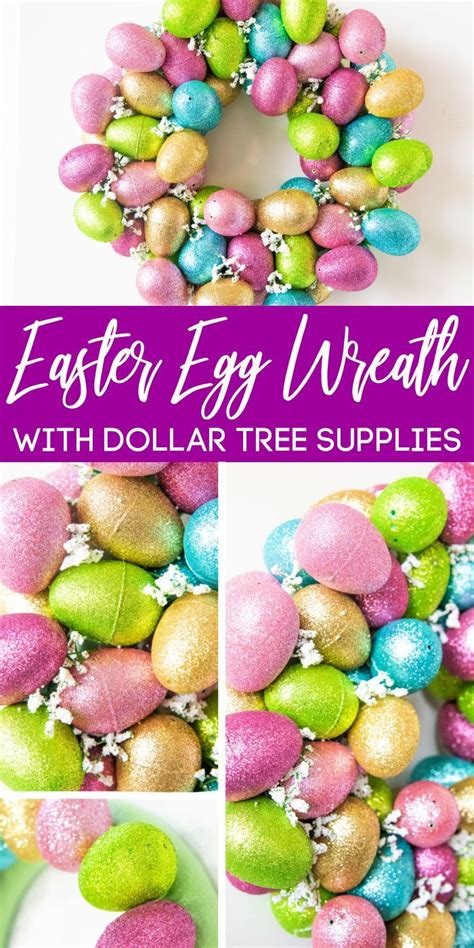 How To Make A Dollar Tree Easter Egg Wreath Easter Egg Wreath Simple