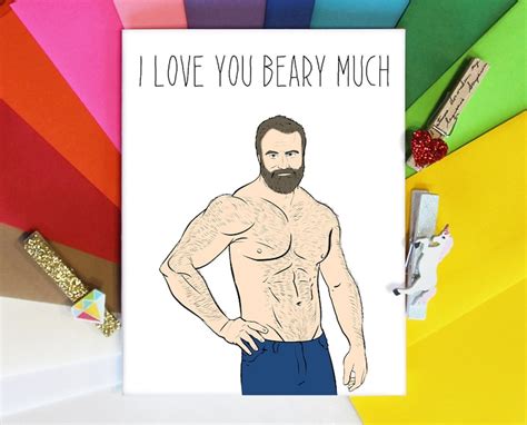 love you beary much gay greeting card gay card gay etsy
