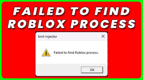 Failed To Find Roblox Process KRNL Injector NEW YouTube