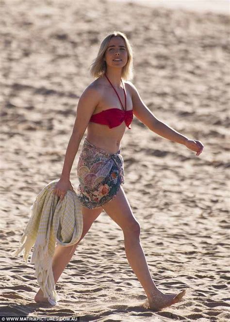 Ashleigh Brewer Hits The Beach In A Rouge Bikini While Filming Home And Away