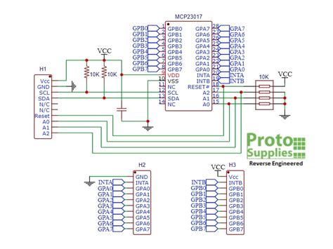 Mcp23017 16 Bit Io Expander I2c Module Protosupplies