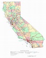 Laminated Map - Large detailed administrative map of California state ...