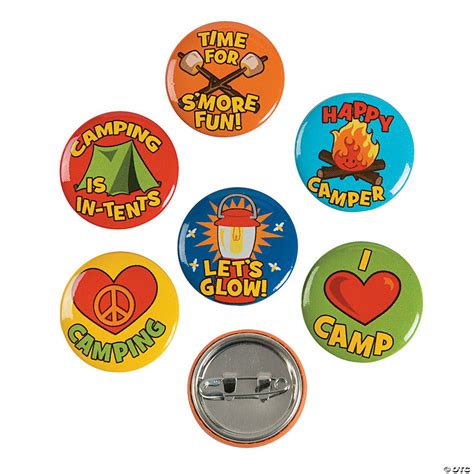 Bulk 48 Pc I Love Camp Mini Buttons Oriental Trading