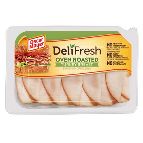 Oscar Mayer Deli Fresh Oven Roasted Sliced Turkey Breast Lunch Meat 9 Oz Package