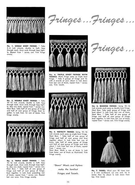 How To Make Knotted Fringe For Crochet And Knit Projects Vintage Crafts And More