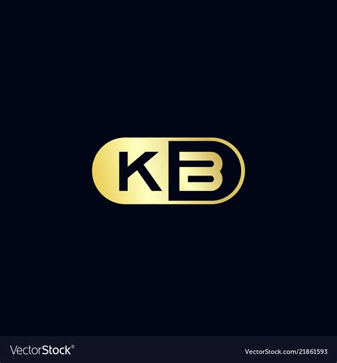 Initial Letter Kb Logo Template Design Royalty Free Vector