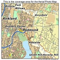 Aerial Photography Map of Redmond, WA Washington