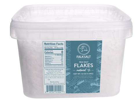Natural Sea Salt Flakes Tub 15kg — Falksalt Usa