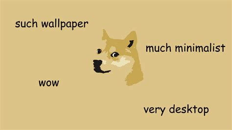 Minimalistic Doge Meme Wallpaper Desktop 1781473 Hd Wallpaper