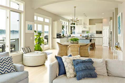 Combination Kitchen Living Room Coastal Decorating