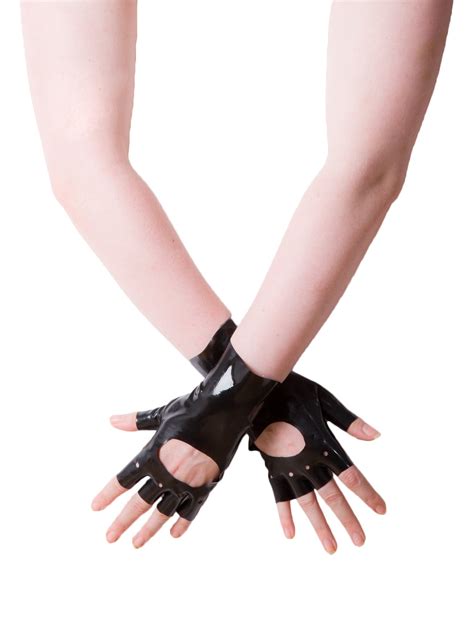 Seamless Fingerless Short Latex Gloves Skin Two Uk
