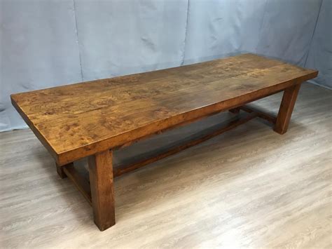 Exceptionally Large Chunky Farmhouse Table With Thick Top Antique