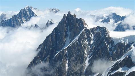 Free Download Hd Wallpaper Aiguille Du Midi Mountain Range Cloud
