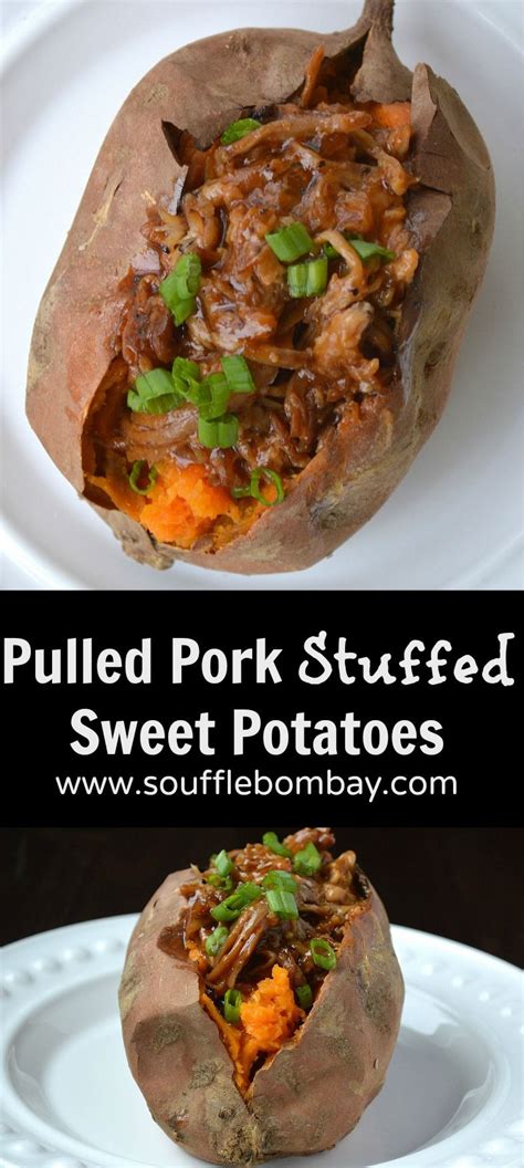 These healthy pork tenderloin recipes are perfect for feeding the family on a weeknight. Pulled Pork Stuffed Sweet Potatoes | Recipe | Pulled pork ...
