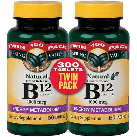 We did not find results for: Spring Valley Natural Timed Release Vitamin B12 Tablets ...