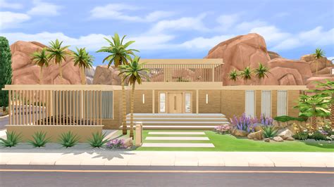 Kauffmann Desert House Simplistic Sims 4