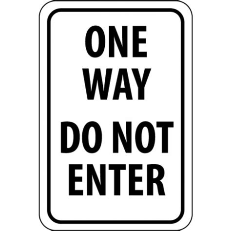 Traffic Sign One Way Do Not Enter Safety Criticaltool Clipart