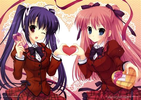 Anime Two Girls Wallpapers Wallpaper Cave