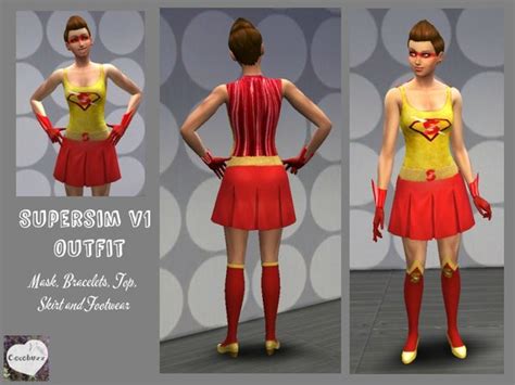 The Sims Resource Supersim V1 Superhero Outfit