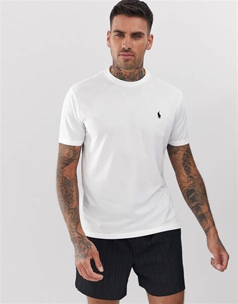 Free shipping on all orders over $150. Polo Ralph Lauren - Performance - T-shirt met logo in wit ...