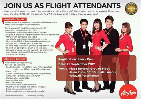 Education qualification for air asia cabin crews careers. Fly Gosh: Air Asia Cabin Crew - Walk in Interview ( 29 Sept )