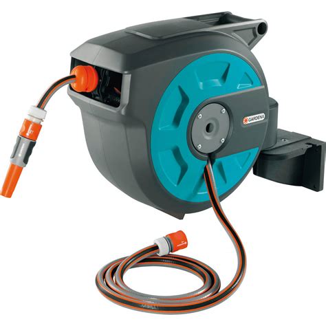 Gardena 15 Metre Wall Mounted Auto Hose Reel With 15 Metre Hose Pipe 12 5mm 1 2″ Brightfly