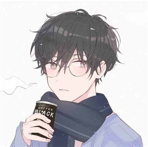 Anime Boy With Black Hair Glasses