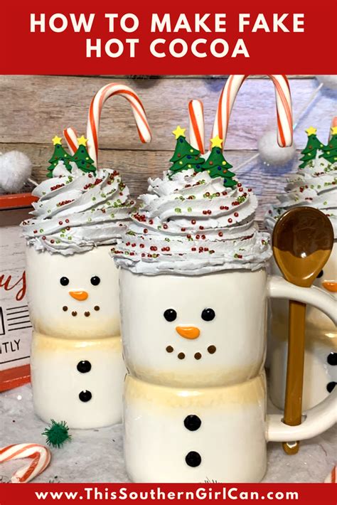 How To Make Fake Hot Cocoa Mug Toppers Diy Christmas Mugs Candy