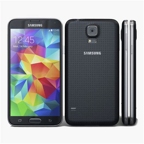 Samsung Galaxy S5 Black 3d Model 49 Max C4d Obj Fbx 3ds Free3d