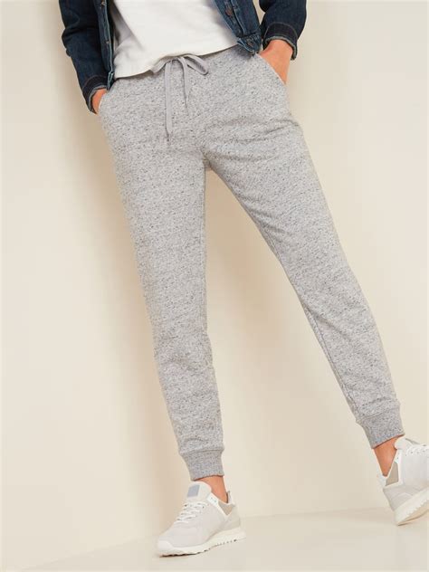 Old Navy Mid Rise Tapered Leg Jogger Pants For Women In Heather Gray