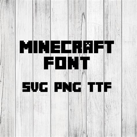 Minecraftie Font Svg Png Ttf Instant Download Etsy