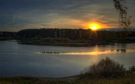 Sunrise Sunset Lake Reflection Wallpaper 2560x1600 720729 Wallpaperup