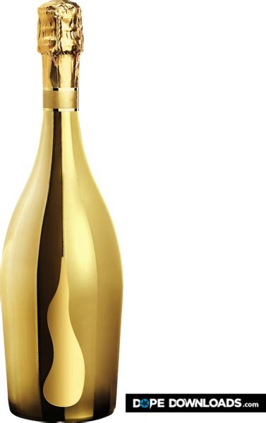 Gold Champagne Bottle Psd Official Psds