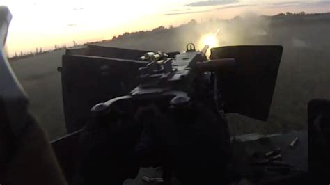 Ukraine Combat Video Turret Gunner Runs Out Of Ammo Switches To Rockets