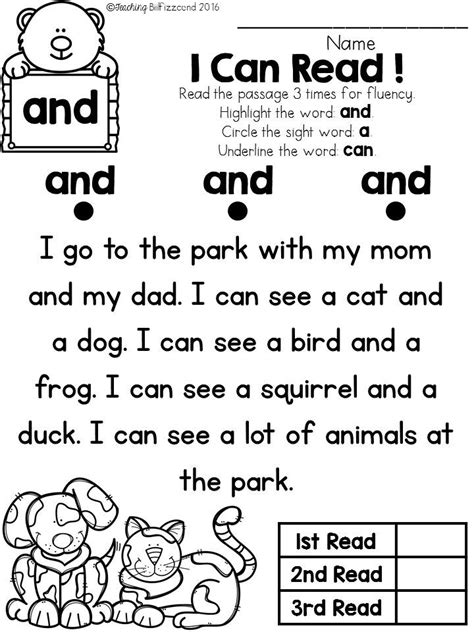 First Grade Reading Passages With Sight Words Robert Miles Reading