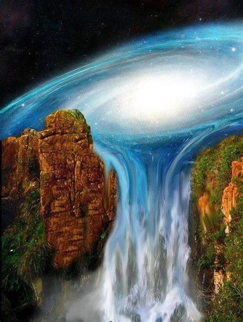 Melting Universe With Images Space Art Waterfall Beautiful Waterfalls