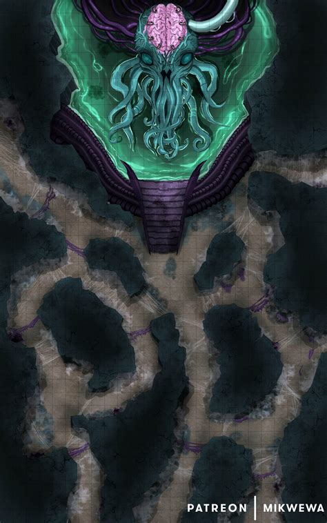 Mind Flayer Lair 25x40 R Dndmaps